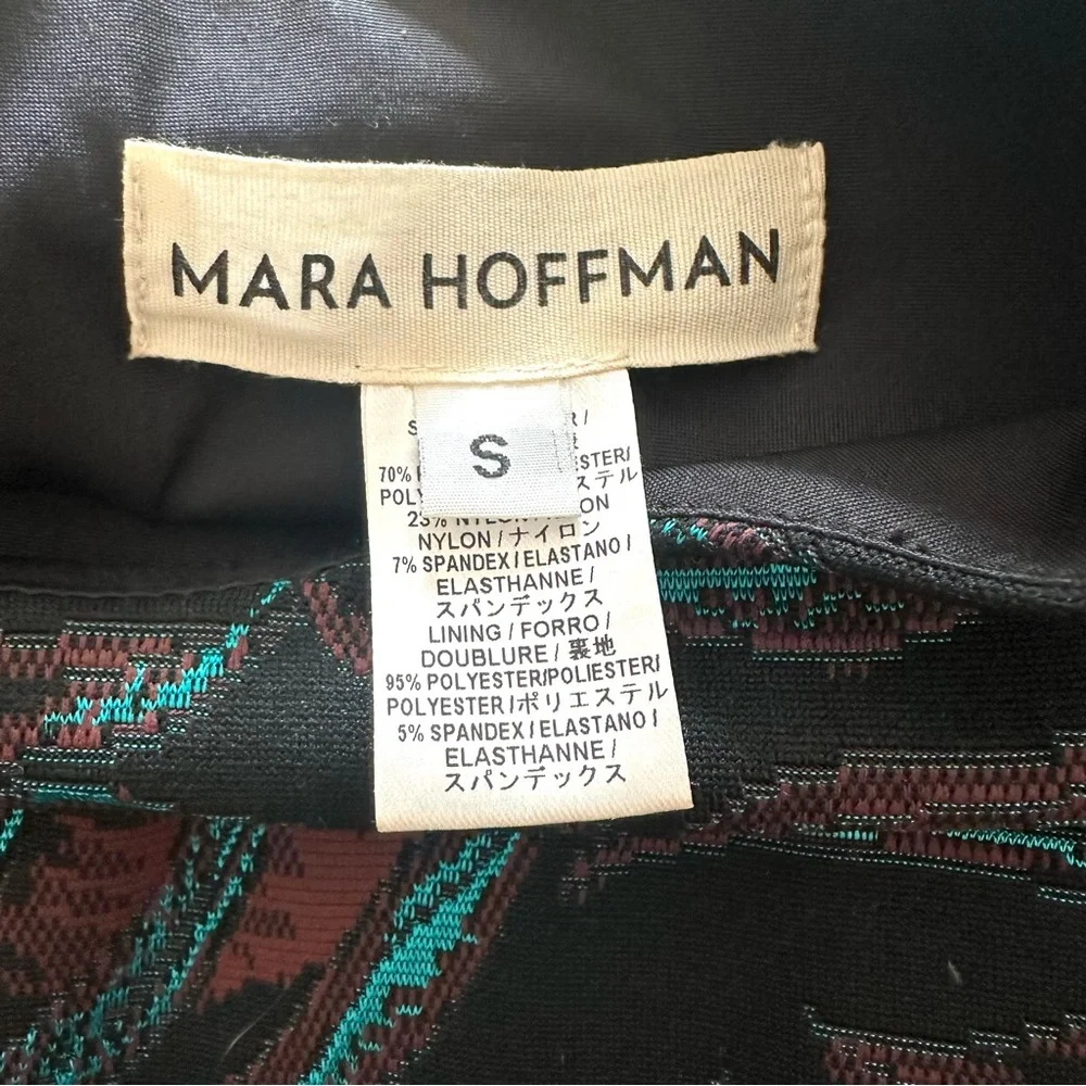 Mara Hoffman Cocktail Dress Herbarium Jacquard Fitted Long Sleeve Size S - Picture 7 of 10